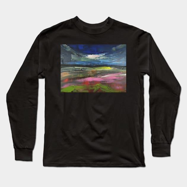 Abstract Landscape Beach Stroll 253 Long Sleeve T-Shirt by artsale